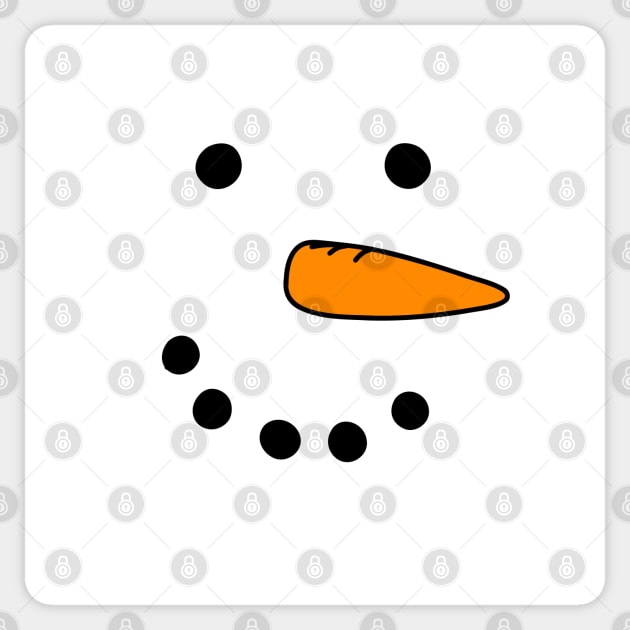 Cute Doodle Snowman Face, made by EndlessEmporium Sticker by EndlessEmporium